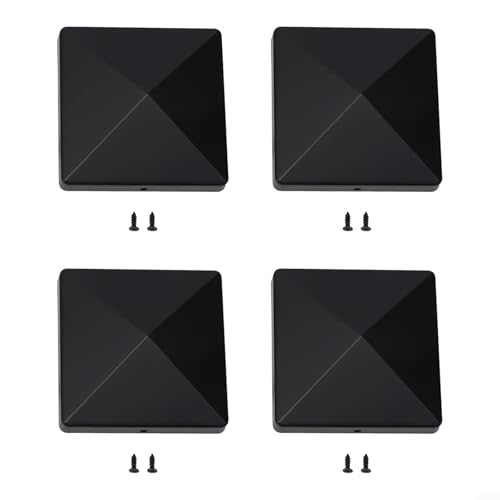 Springwillfly Tappo per recinzione in plastica, 10 x 10 cm, quadrato, 10,2 cm, per pali a piramide (4 pezzi)