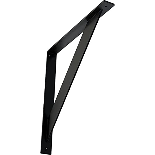 2" W x 20" D x 20" H Traditional Steel Bracket, Powder Coated Black