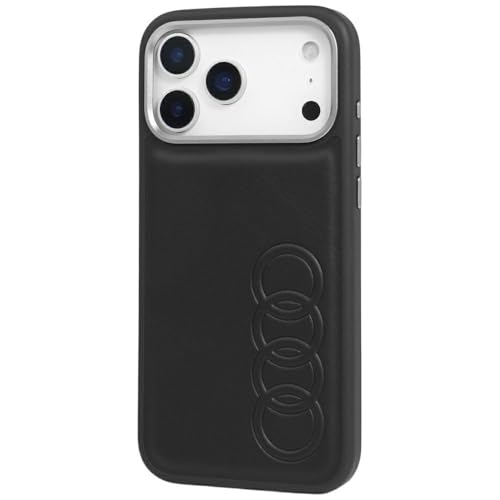 Coque iPhone 17 Pro Max Audi TT cuir noir anti-rayure avec aimant MagSafe - 4