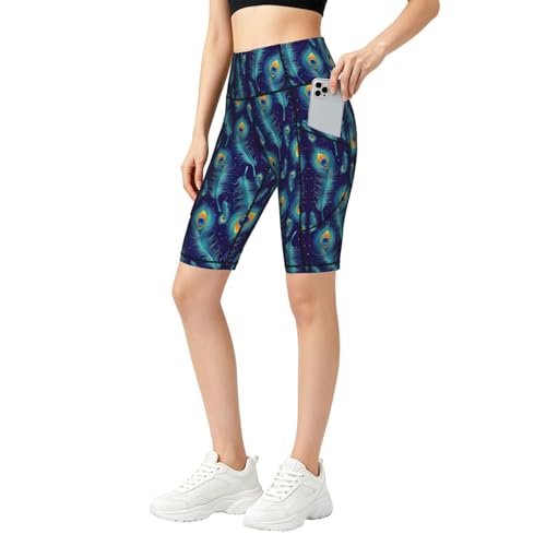 Legging taille haute paon pantalon de yoga pour entraînement