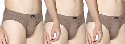 Image of Semantic Men's Solid Cotton Brief Underwear - Pack of 3