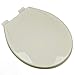 Slow Close Plastic Round Front Contemporary Design Toilet Seat, Bone