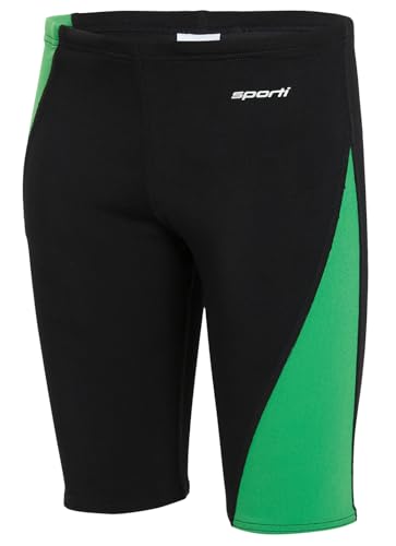 Sporti HydroLast Splice Jammer Swimsuit - Black/Kelly Green - 26