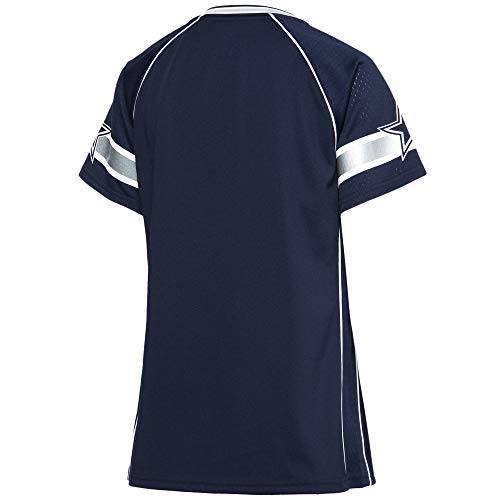 NFL Dallas Cowboys Womens Avery Fashion Jersey, Navy, Large