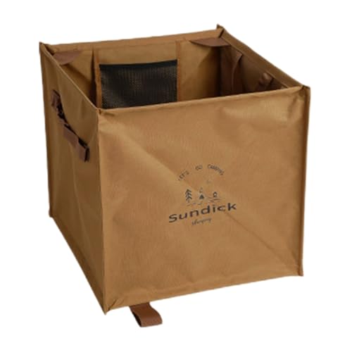 Camping Waste Bin - contenedor de basura cuadrado plegable, jarra de almacenamiento portátil | Soporte de tensión de clavos inferior, bolsa de basura al aire libre para patio RV Camping Barbacoa