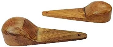 Masala Spoon Set of 2 for Small Containers (Table Spoon Size 8.5 cm Long | Teak Wood) Handmade Wooden Spoon for Tea, Coffee, Sugar, Condiments & Spices - Image 1 of 2