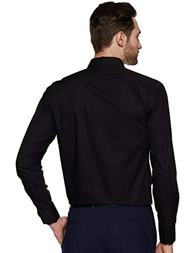 Image of Men's Solid Cotton Blend Formal Shirt with Pocket | Plain Design with Spread Collar & Full Sleeves - Regular Fit (Pack of 2)