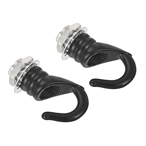 Image of YOKIVE 2 Pcs Alloy M10 Ceiling Hook, Electroplate Pendant Fixtures Hanger | Hanging Chandelier Light, Great for Home (Black, 0.91x1.22-Inch)