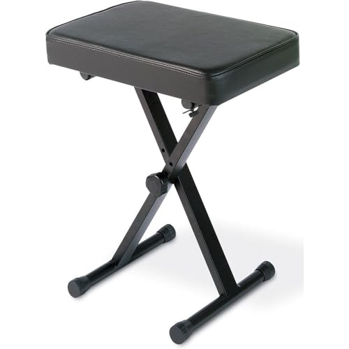 Keyboard Bench X-Style Height Adjustable 42cm - 47cm Padded Cushion Piano Stool Bench Keyboard Chair for Keyboards Piano