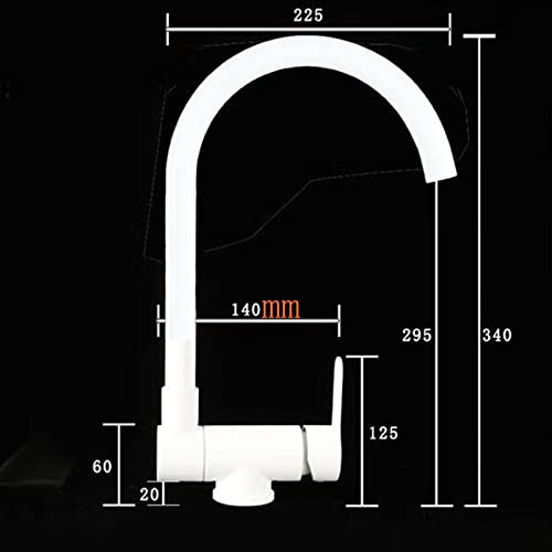 Robinet de cuisine design blanc et or brossé pour sublimer votre intérieur