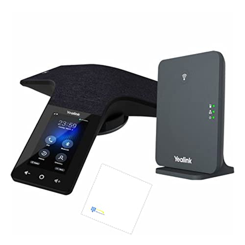 TWA Yealink Bundle of CP935W-Base HD Touch-Sensitive Wireless Phone System for Businesses with Small to Medium-Sized Conference Rooms Bundled with W70B and TWAComm Microfiber Cloth
