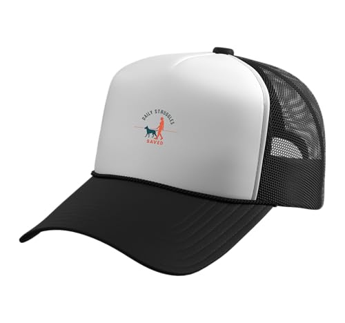 Daily Struggles Saved Dog Lover Walking Companion Art Trucker Hat