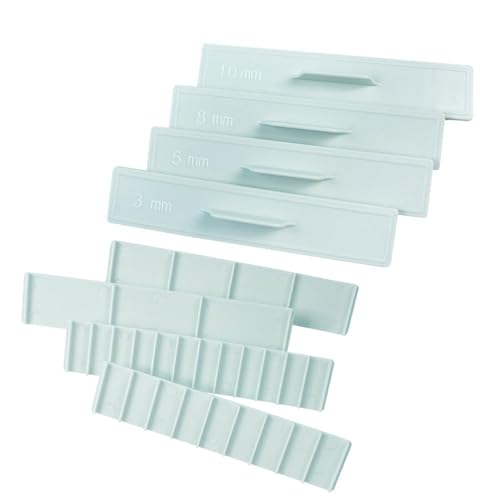 Cortador para hornear, rollo de pasteles, herramienta de corte de masa de galletas, regla de escala precisa, diseño seguro y resistente, juego de 8 piezas, ideal para igual o porcionado, perfecto para