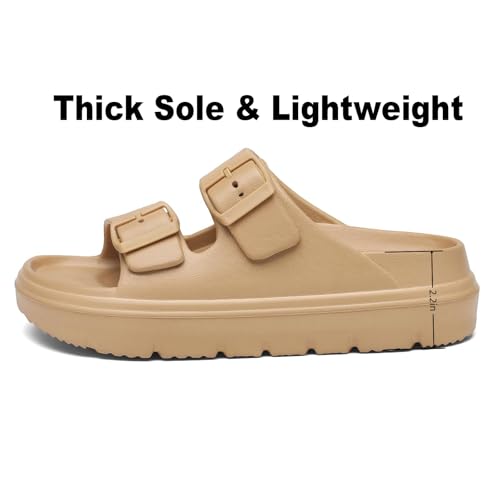 Image of TIKVAW Women's Platform & Wedge Sandals with Arch Support for Woman Slides Comfort Lightweight Outdoor Slippers Ultra Cushion