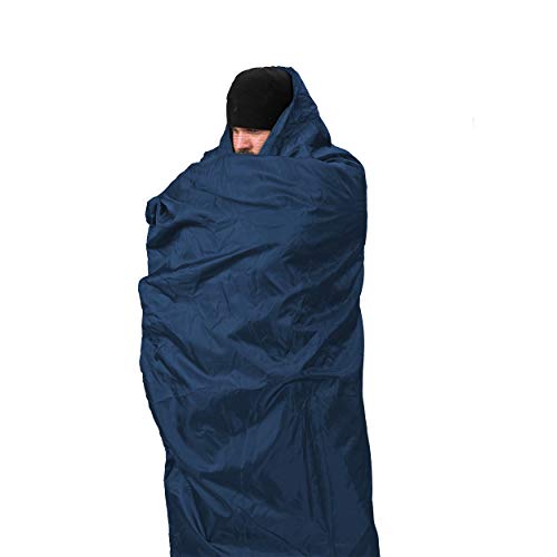 مراجعة بطانية Snugpak Travelpak خفيفة الوزن مع حقيبة ضغط (76×64 بوصة) — أزرق نفطي - الصورة 6