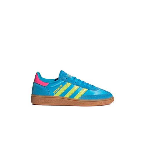Image of adidas Handball Spezial Women's Shoes, Sky Rush /Solar Yellow /Lucid Pink, Size 8.5