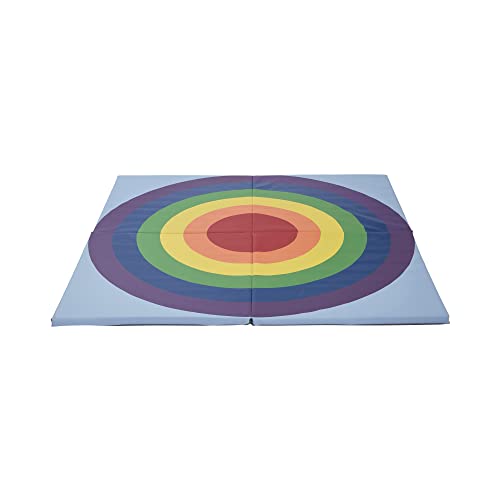 ECR4Kids SoftZone Rainbow Activity Mat, Folding Playmat, Rainbow