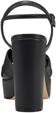 Close-up view of the Marc Fisher Deren sandal highlighting the straps and heel.