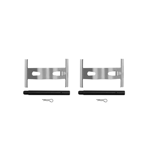 Image of Detroit Axle - Front Ceramic Brake Pads with Hardware Set Replacement | for 1997-2004 2005 2006 2007 2008 Porsche Boxster - 4pc Set