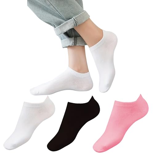 Image of Yuneek Women's Ankle Length Low Cut Cotton Socks Pack Of 3
