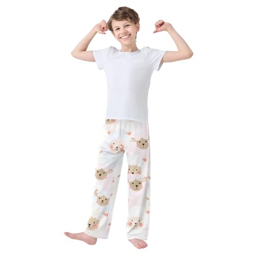 Colorful Sheep Boys Pants Boys Athletic Pants Long Pant for Boywith Pockets Wide-Leg Size 6-14Y3