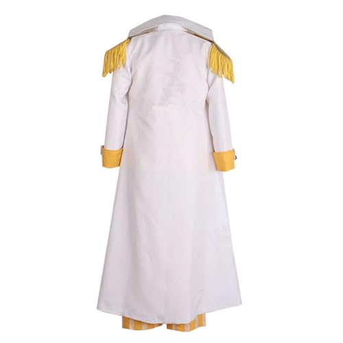 GWOKDAN Men Cosplay Costume Anime Uniform Yellow Suit Cloak Halloween Outfits Full Set(S,Yellow)