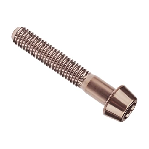 Image of Titanium Ti Bolt M5x9 16 18 20 25 30 35 40 45 50 55 60mm Tapered Head Screws Pack of 4 (M5x30mm, Bronze)