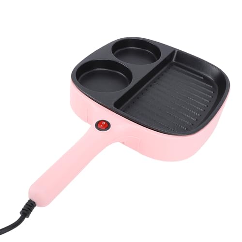ZJchao Nonstick Electric Egg Pan, Egg Frying Pan Divided Grill Pan Breakfast Sandwich Maker Omelet Pans for Home Use (US Plug 110V)