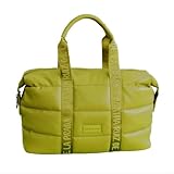 Agatha Ruiz de la Prada Bolso Bowling PU piel vegana verde lima cremallera nube azul