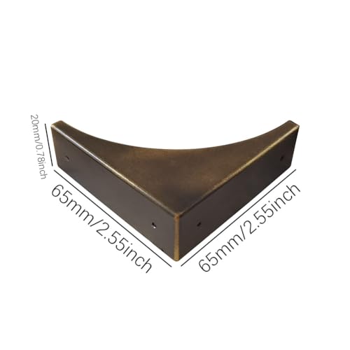 Image of Metal Corner Protectors for Furniture, Antique Decorative Bronze Corner Protector Edge Safety Guard for Table,Boxes,Barn Door,Wood Frame,Desk,Furniture Corner Guard Hardware Accessories 4PCS (Bronze)