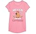 Just a Girl who Loves Capybaras Cute Capybara Lover T-Shirt, Girls, Pink, Large