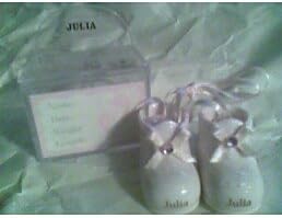 Russ Personalized Porcelain Baby Girl Booties - Brittany