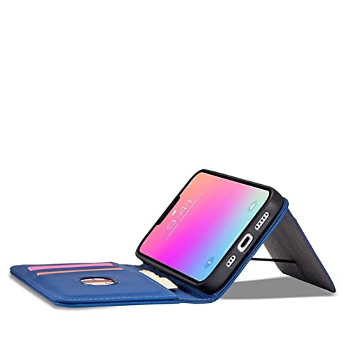 Étui pliable en cuir PU antichoc pour smartphone avec fente carte et support
