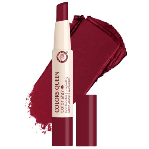 Image of Colors Queen Color Stay Matte Lipstick | Highly Pigmented with Smooth One Swipe Application | Ultra Matte Finish | Smudge Proof & Waterproof | Long Lasting Lipstick for Women (04 - Cranberry, 2.1g)
