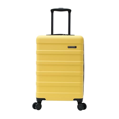 Cabin Max Maleta de equipaje de mano 55x35x25 - Ligero, rígido, equipaje de mano Trolley con 4 ruedas, candado de 3 dígitos (Toscana amarillo, Air France, KLM) …