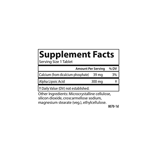 Carlson - Alpha Lipoic Acid, 300 Mg, Energy Production, Universal Antioxidant, 30 Tablets #TOP3