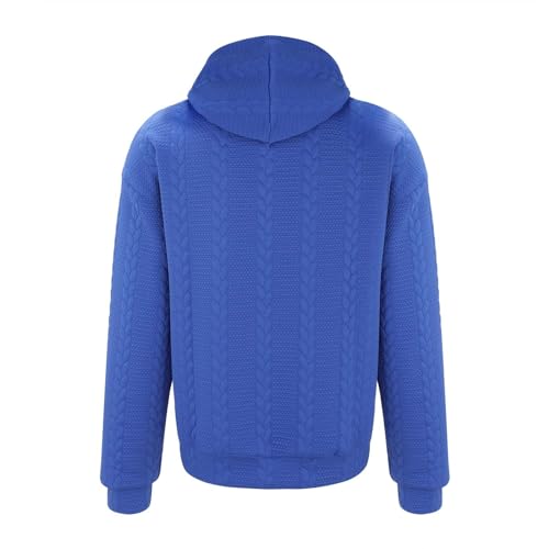Manteau décontracté à capuche homme pour soirées fraîches en bleu
