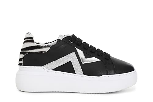 Sneakers en cuir Cafè Noir C1XE1001 au détail poney pour vos sorties urbaines