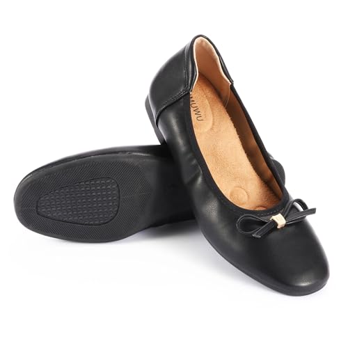 Image of Women's Comfortable Round Toe Bow Ballet Flats Shoes