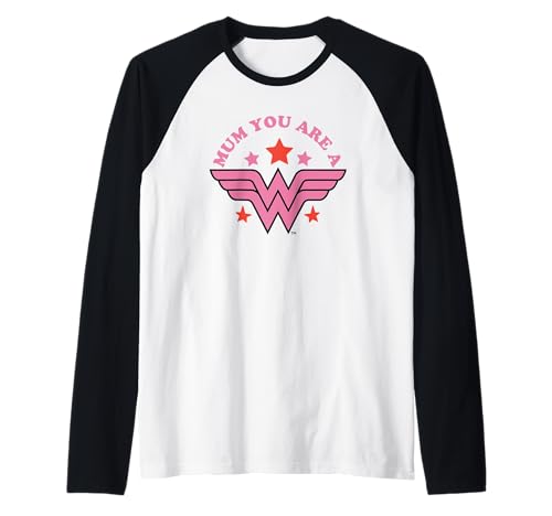 My Mum Is Wonder Woman Maglia con Maniche Raglan