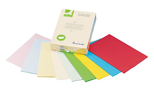 Papier copieur coloré Q-Connect A4 80g/m² ramette feuilles assorties vif