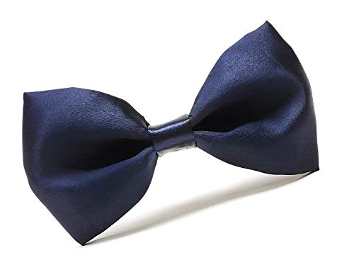 Image of JAGMOOLYA Products The Perfect Classic Satin Pre-Tied Bow Tie Formal Solid Tuxedo Bowtie Adjustable Length Many Colors and Styles Bow for Adults and Children
