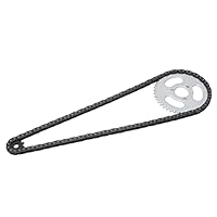 Hochleistungs Zahnräder Kettensatz T8F Inkl. Kette, Vorderem Kettenrad (11T) Und Hinterem (44T) Für Modifizierte Karts, Atvs Mini Motorräder Robuste Langlebige Konstruktion, Ideal Rennsport, Offroad