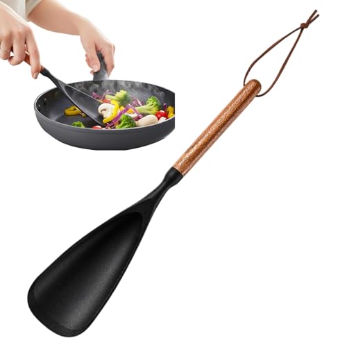 Espátula de silicona – Utensilio de cocina ergonómico, espátula flexible | Utensilio resistente al calor de material de calidad alimentaria con mango antideslizante, superficie reversible suave para