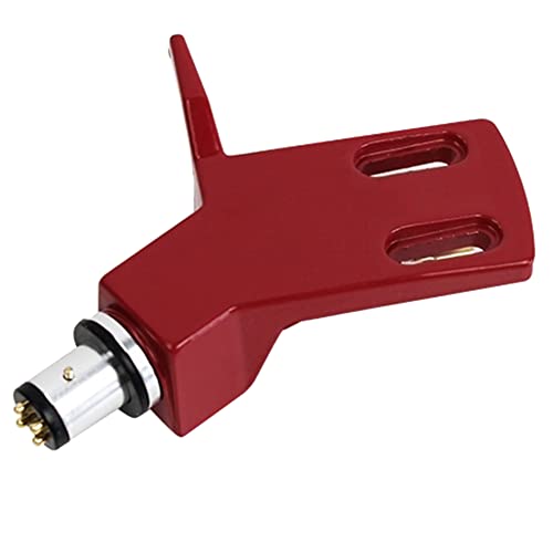 Sirxlevcy Tocadiscos Headshell AleacióN de Aluminio Headshell Record Tocadiscos Aguja Reemplazo Phono Stylus Cartuchos Estante Rojo