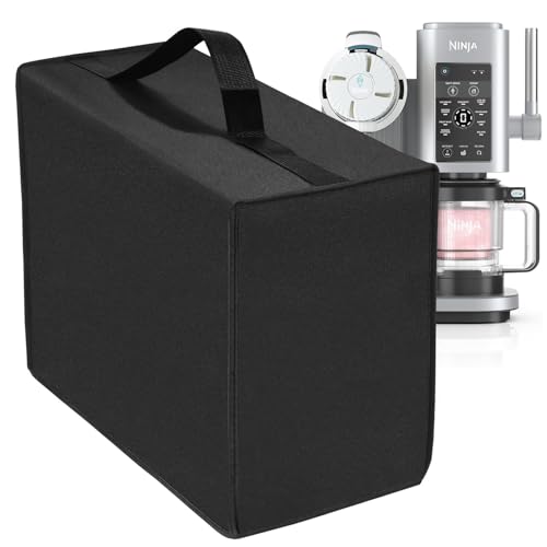 NUENSS-ROR Ice Cream Maker Cover for Ninja Swirl by CREAMi Ice Cream Maker NC701, Heavy Duty Waterproof Protective Cover, Black, 16.51117in