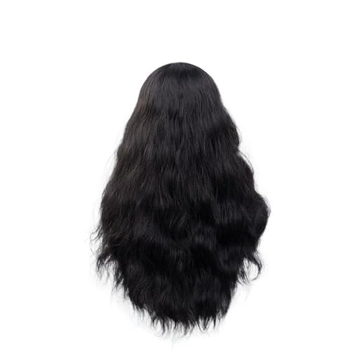 Perruque naturelle noire longue bouclée pour dissimuler la perte de cheveux avec style