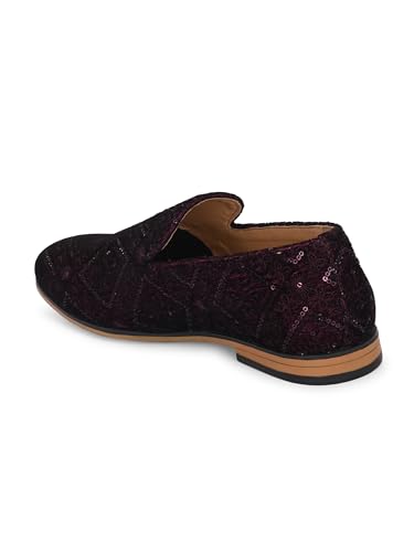 Image of San Frissco Men's Loafers Ethnic Mojaris Casual Slip On Shoes /Soft Cushioned Footbed Insole with TPR Sole /Stylish Lightweight Mojaris Perfect for Party Weddings Festive Season