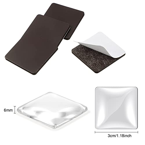 72 Pieces Craft Magnets Glass Ceramic Ferrite Magnet With Adhesive Backing And Transparent Clear Glass Cabochons For Diy Craft Fridge Refrigerator Magnets Pendants(Square,1.2 Inch) #TOP1