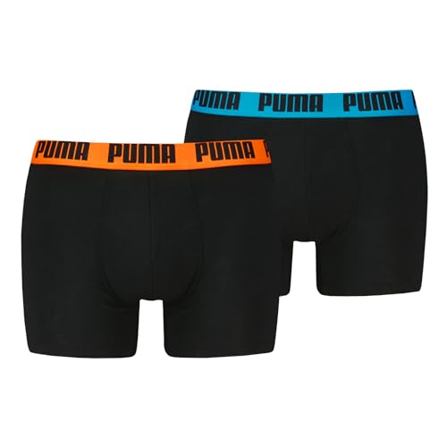 PUMA Herren Boxer Boxershorts Shorts Unterhosen Comfort Stretch 2er Pack, Farbe:Schwarz, Größe:S, Artikel:-009 Black pop – Ansicht 1